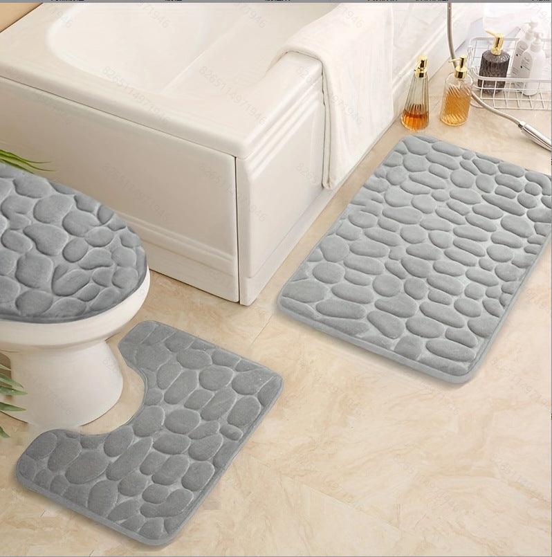 Cozy U-shaped Memory Foam Floor Mat Set - 3 Piece Pack