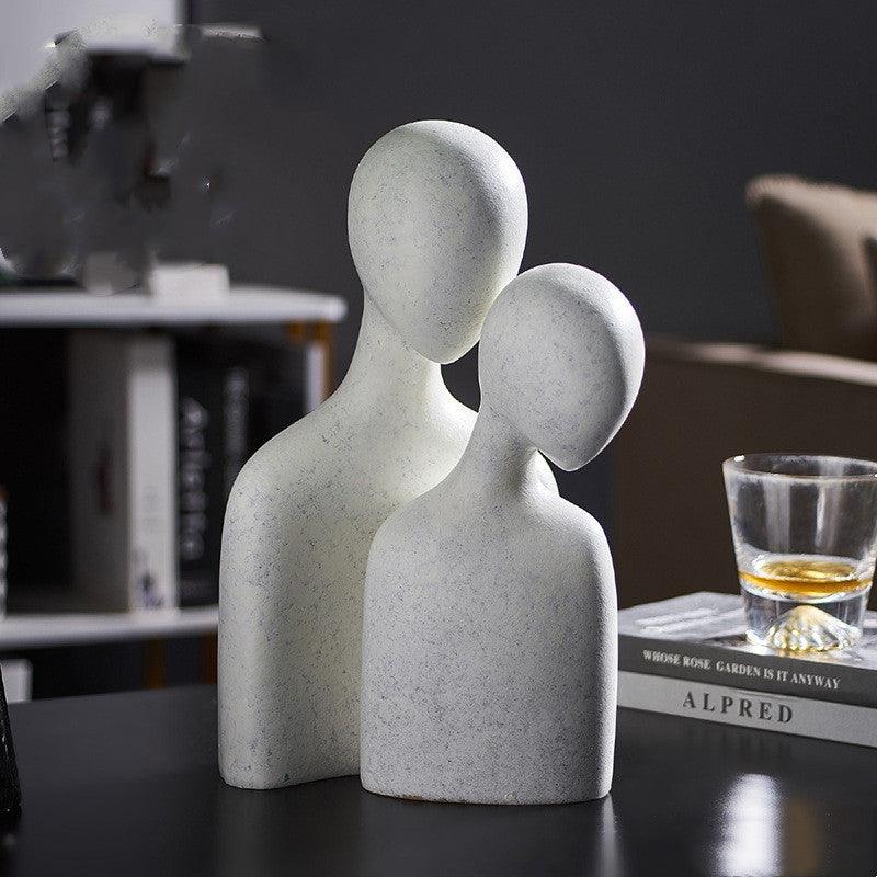Nordic Home Decor Abstract Figure Statue Love Sculpture - Elegant Tabletop Decoration