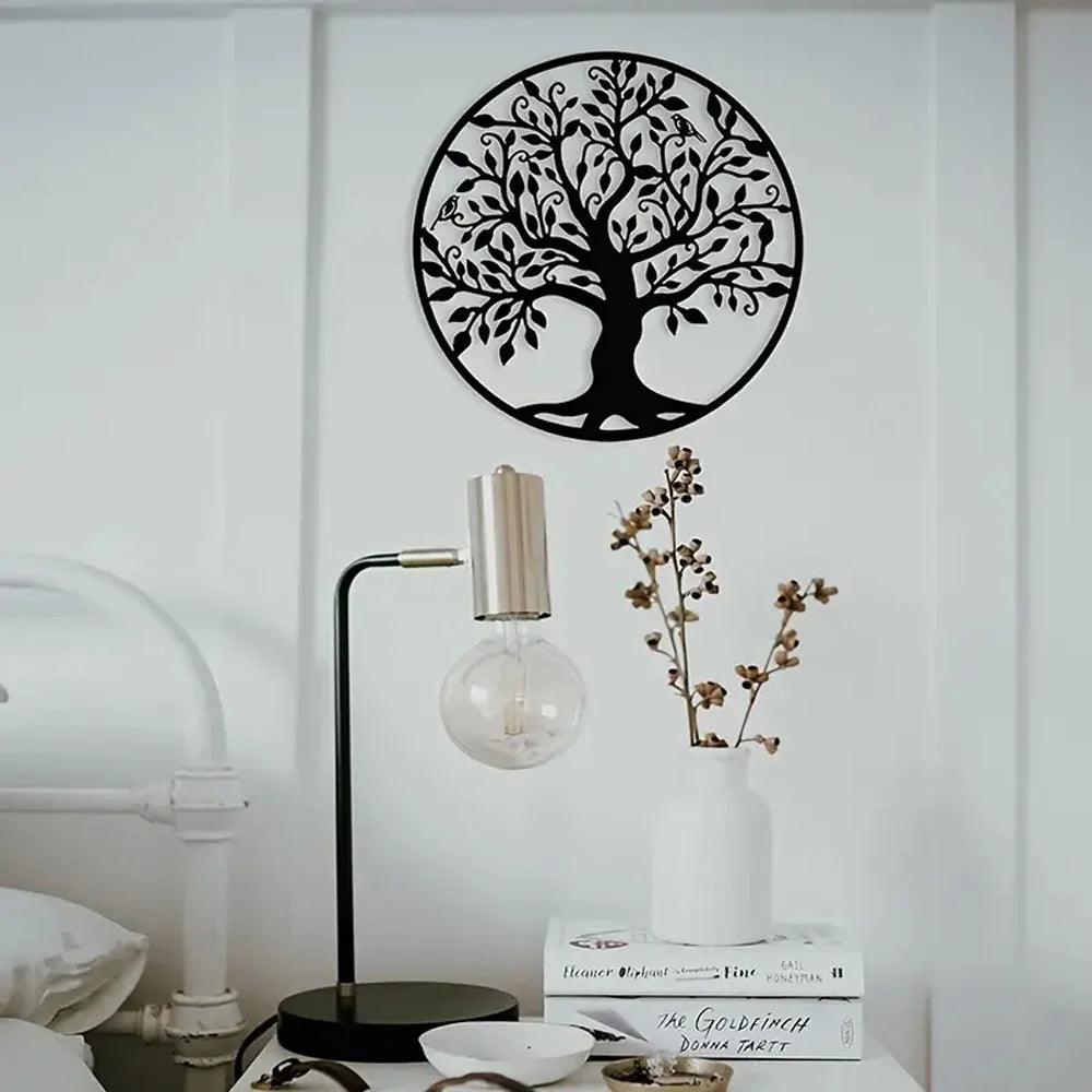 Elegant Tree of Life Metal Wall Sculpture - Modern Home Decor