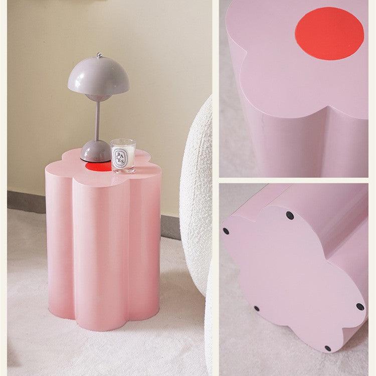 Floral Bloom Wooden Tea Side Table