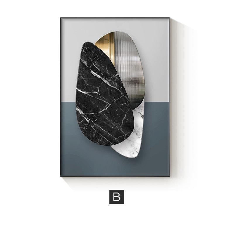 Geometric Abstract Canvas Wall Art Print for Home Decor