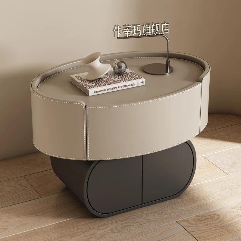 Luxury Modern Bedroom Nightstand with Drawers and Artistic Design