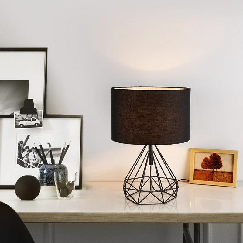 Nordic Retro Gold Geometric Table Lamp