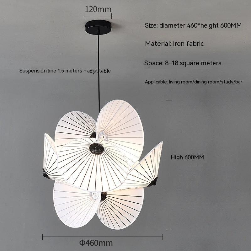 White Fabric Hanging Ceiling Chandelier for Contemporary Home D&eacute;cor