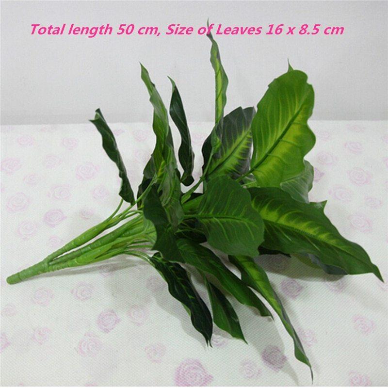 Green Artificial Dieffenbachia Plant - 50cm Height - Plastic Leaf - Modern Home Decor