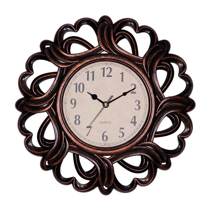 European Style 10 Inch Retro Wall Clock with Quartz Movement