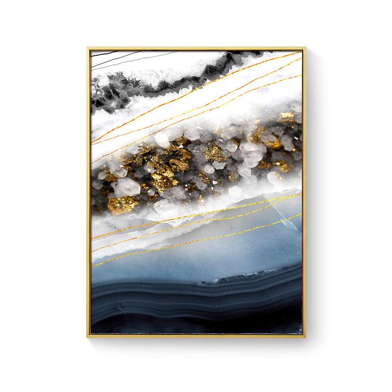 Sophisticated Abstract Marble Crystal Lines Wall Art - Elegant Living Room Decor
