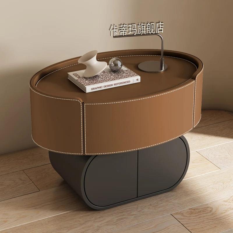 Luxury Modern Bedroom Nightstand with Drawers and Artistic Design