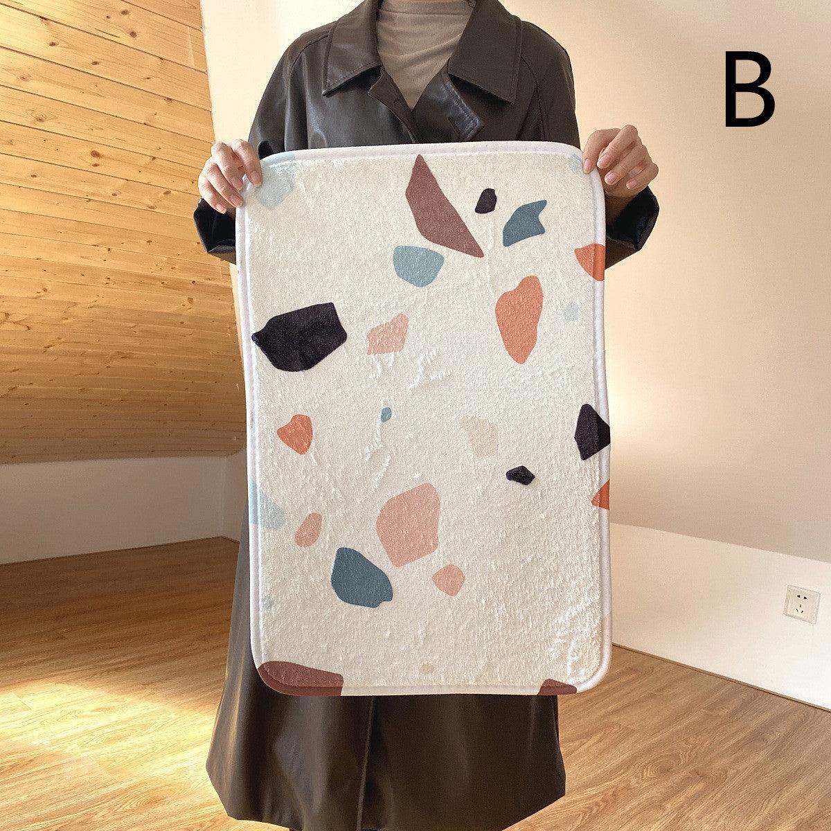 Cozy Nordic Coral Fleece Foot Mat - Stylish, Absorbent, and Non-slip