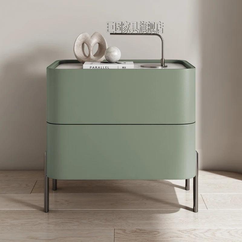 Nightstand with Modern Design and Storage Drawers for Bedroom