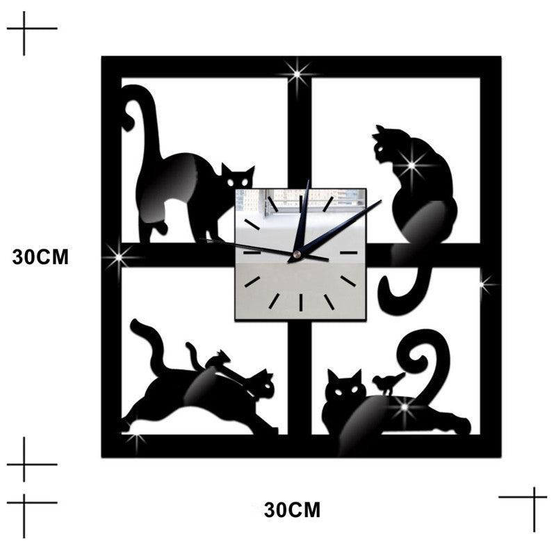 Cattail Design Acrylic Silent Wall Clock