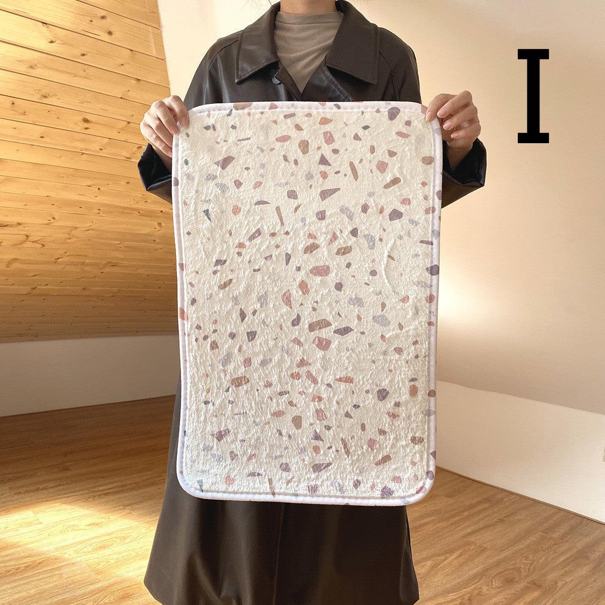 Cozy Nordic Coral Fleece Foot Mat - Stylish, Absorbent, and Non-slip