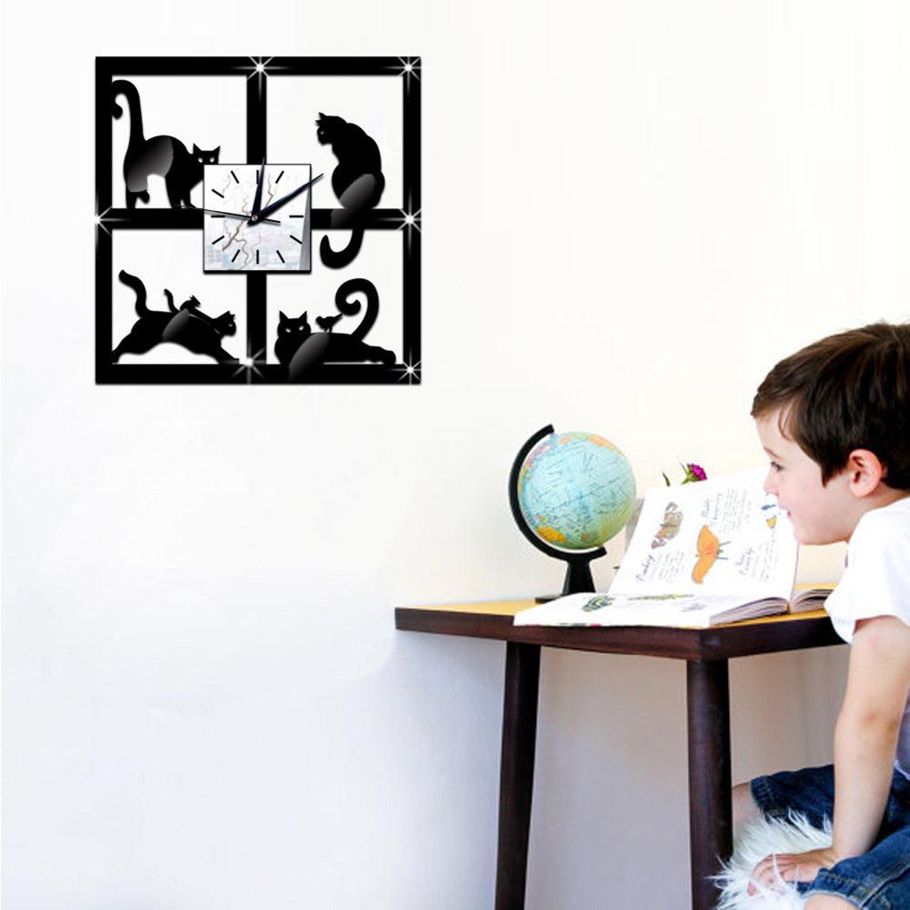 Cattail Design Acrylic Silent Wall Clock