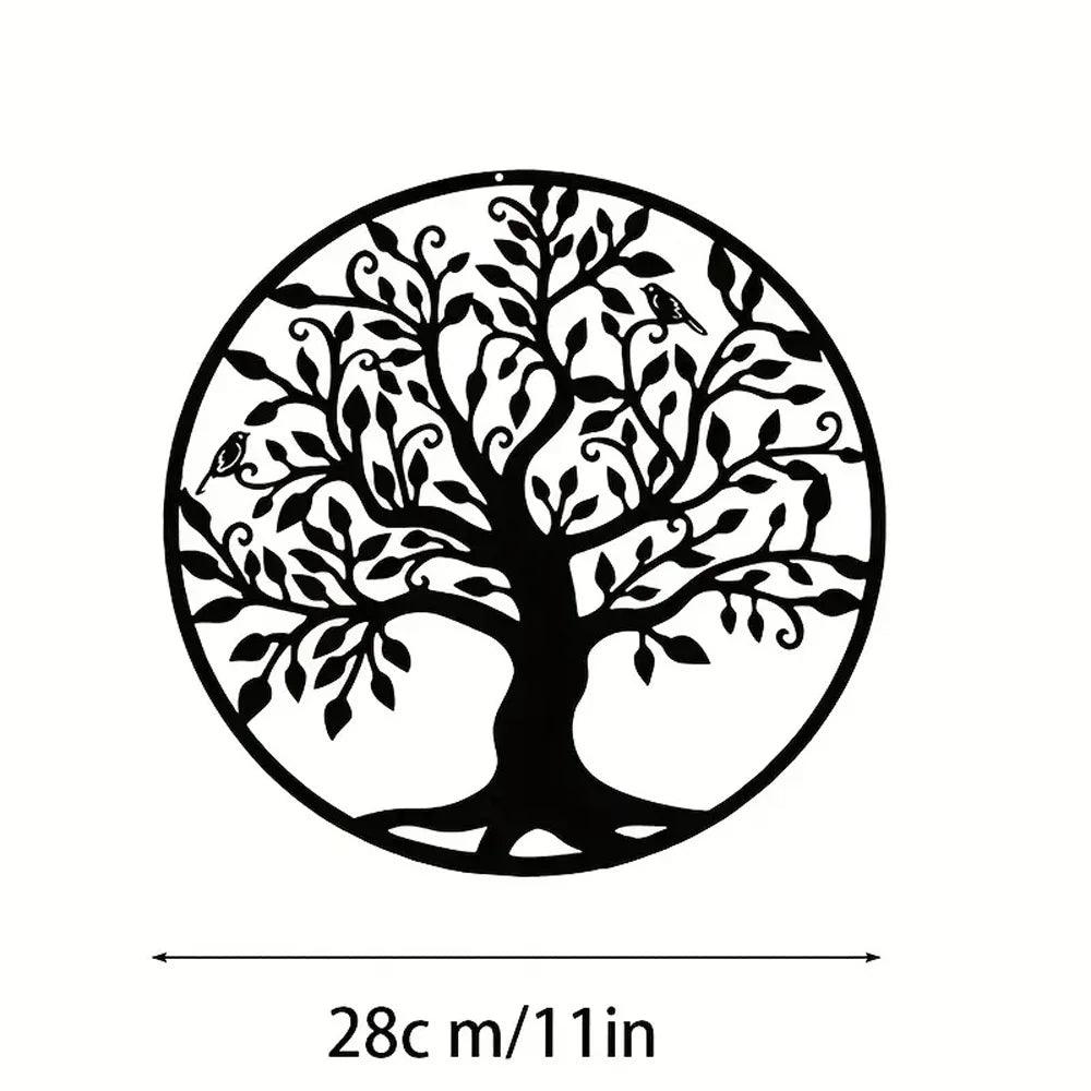 Elegant Tree of Life Metal Wall Sculpture - Modern Home Decor