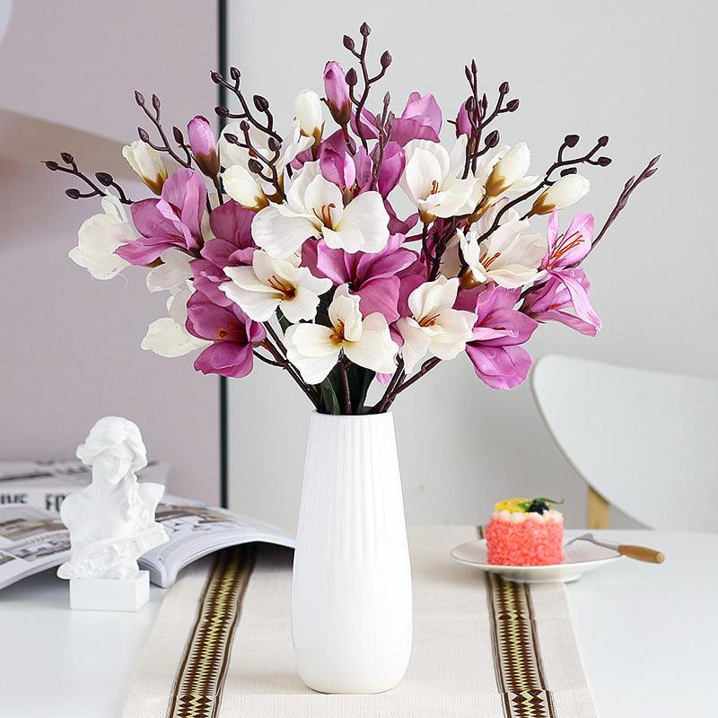 Magnolia Silk Flower Arrangement - Premium Home Decor and Wedding Photography Props