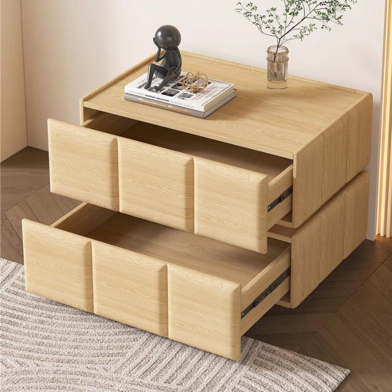 Compact White Bedside Nightstand with Drawer - Modern Design and Storage Space