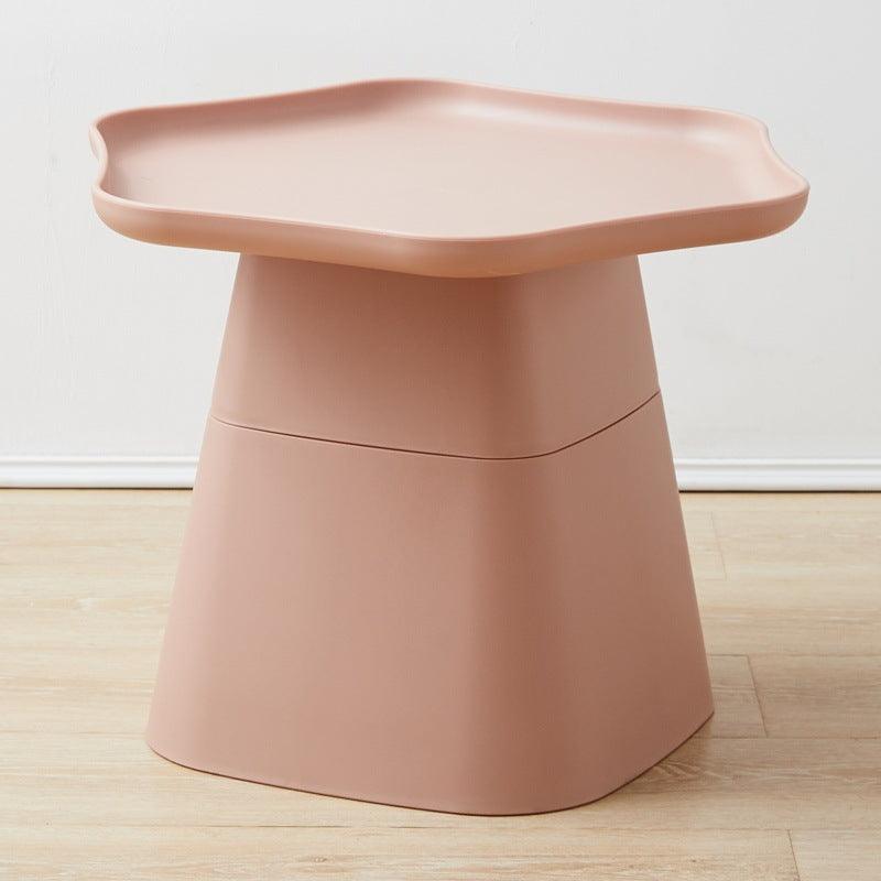Simple Elegance Bedside Table - Contemporary Pink Lace Design