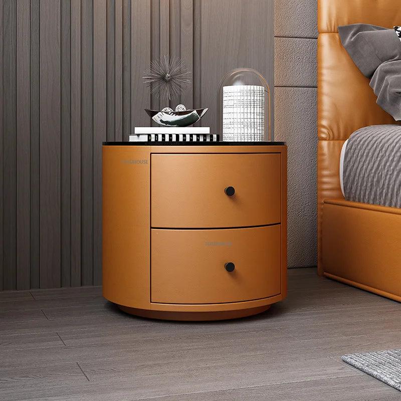 Solid Pine Wood Nightstand with Three Drawers - Modern Minimalist Bedroom Furniture