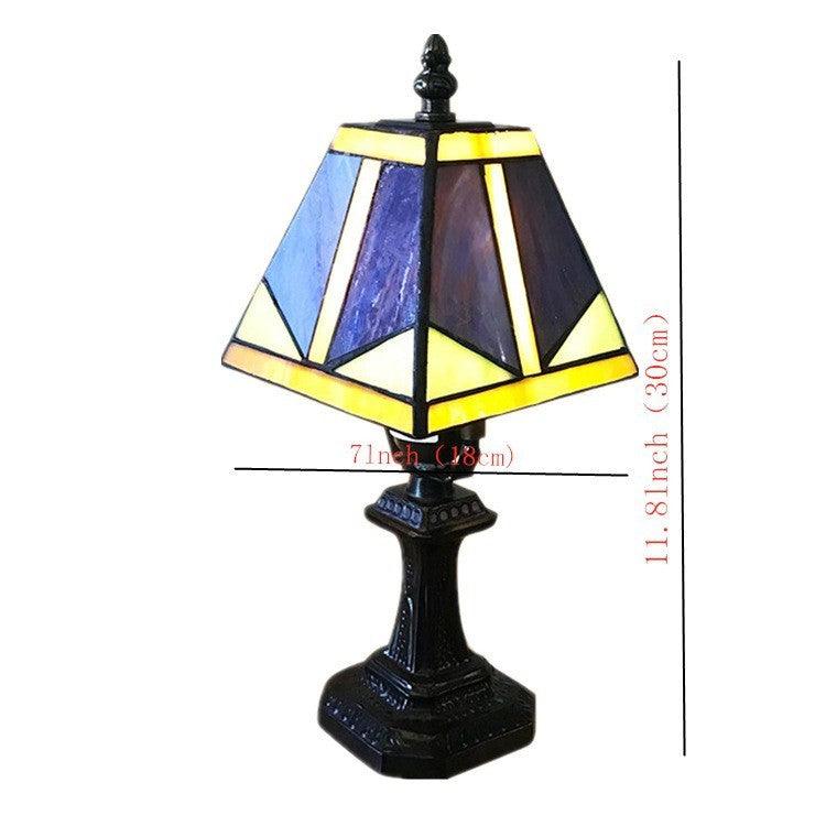 Retro Glass Table Lamp with Abstract Design