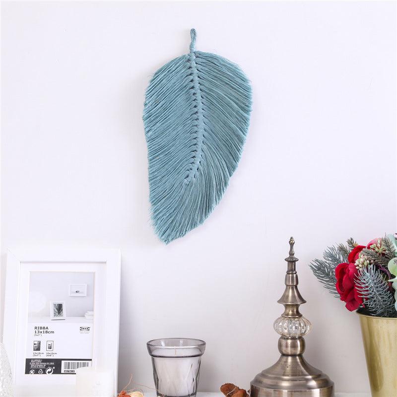 Hand-Woven Leaf Cotton Tapestry Tapestry