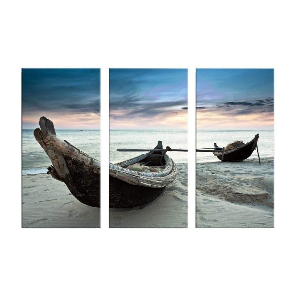Coastal Serenity Canvas Trio - Nautical Wall Art Set for Home