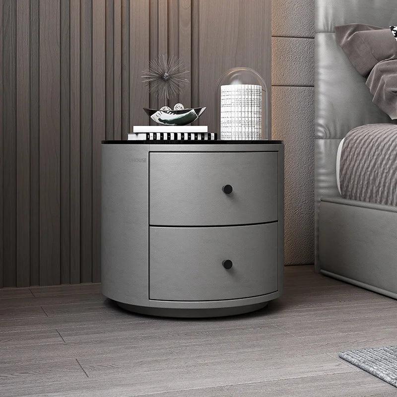 Solid Pine Wood Nightstand with Three Drawers - Modern Minimalist Bedroom Furniture