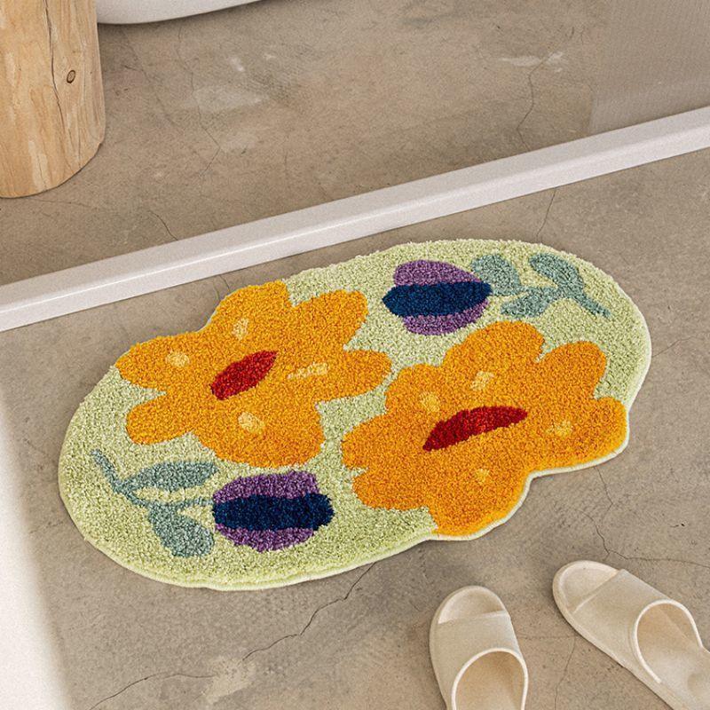 Bathroom Entrance Door Mat Blanket Bathroom Absorbent Floor Mat