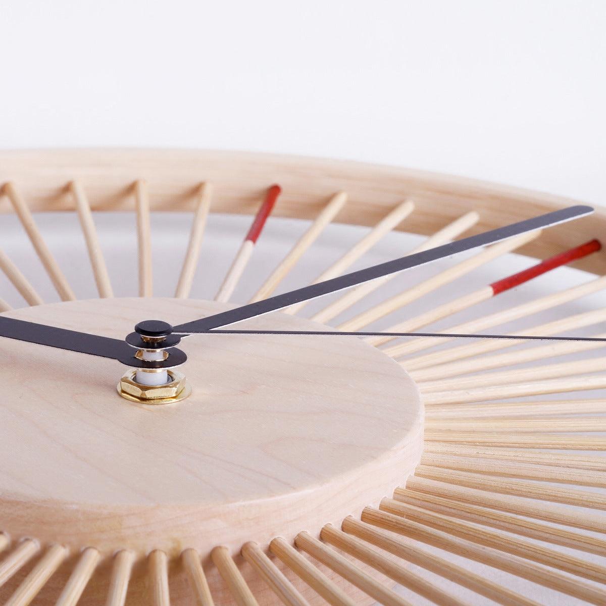 Japanese Style Wall Clock Solid Wood Clock Clock Living Room