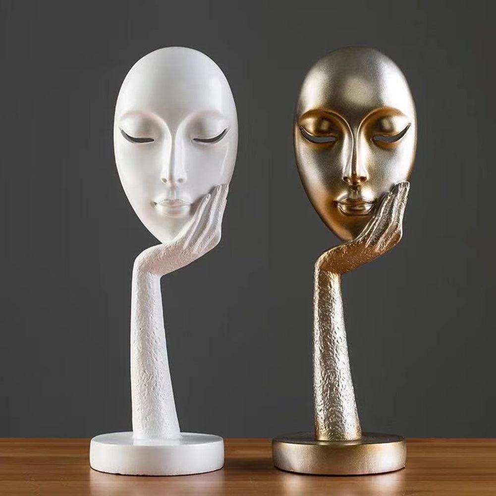 Abstract Thinker Lady Sculpture - Modern Nordic Home Decor Craft
