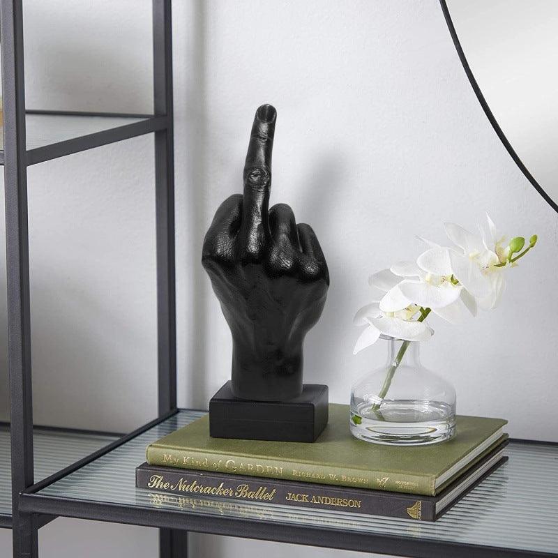 Modern Abstract Resin Finger Sculpture for Desk Decor