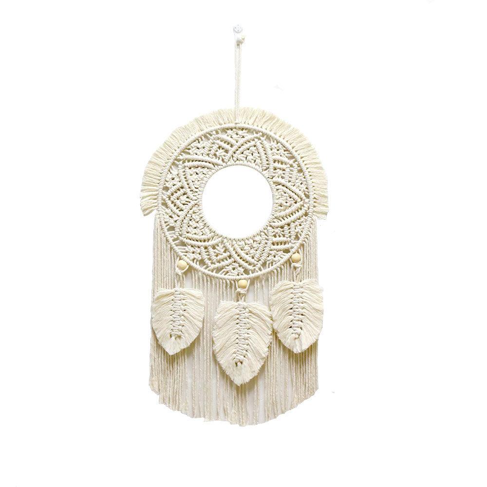 Simple Boho Woven Tapestry Tassel Feather Trim