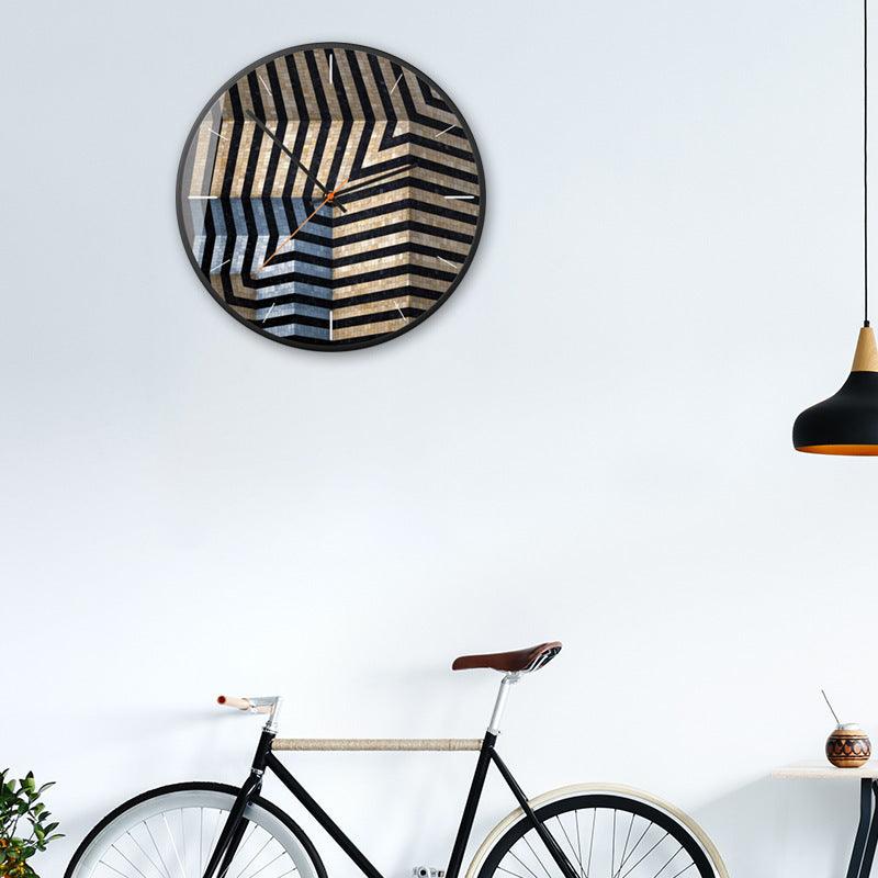 Modern Metal Round Wall Clock with Sweep Second Movement