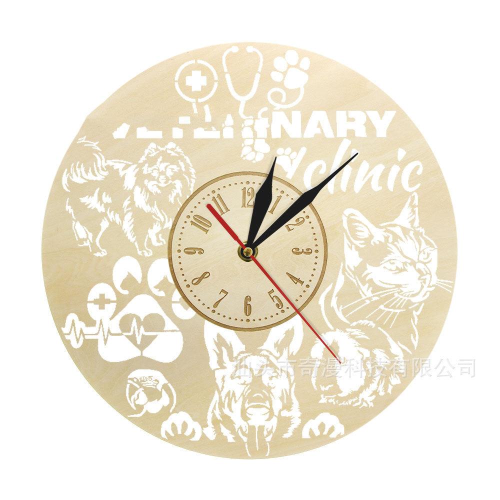Modern Nordic Wooden Wall Clock 12" Round Decorative Quartz Clock