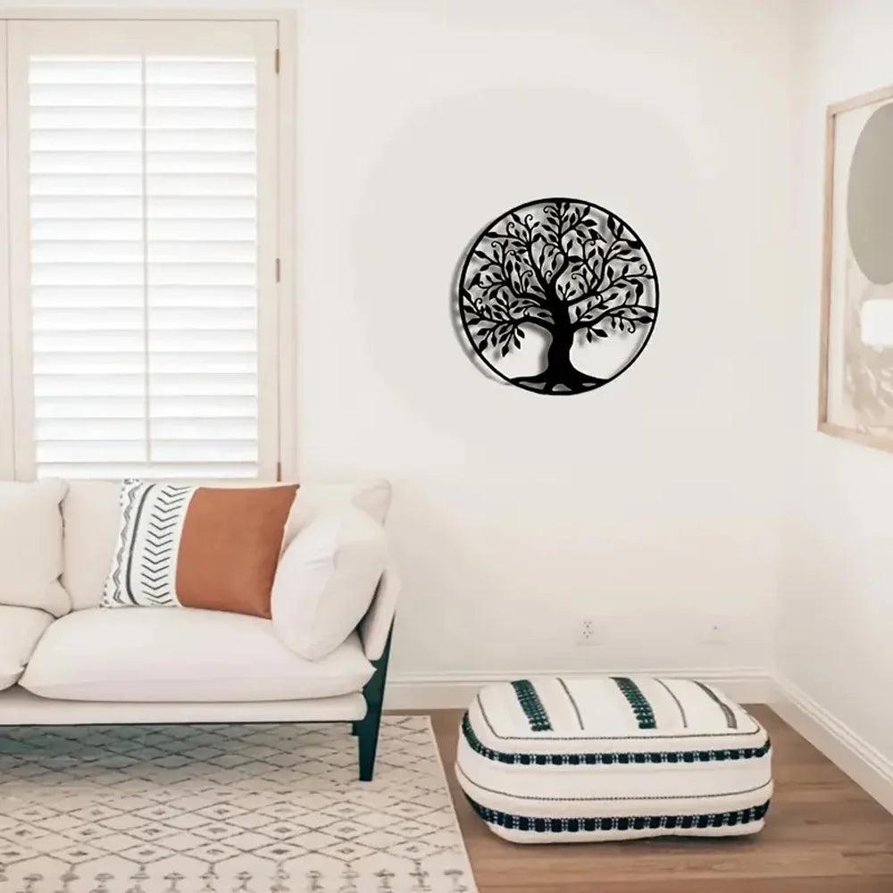 Elegant Tree of Life Metal Wall Sculpture - Modern Home Decor