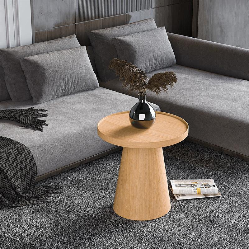 Tranquil Zen Rattan Tea Table - Japanese Style Wooden Coffee Table with Walnut Tray Surface
