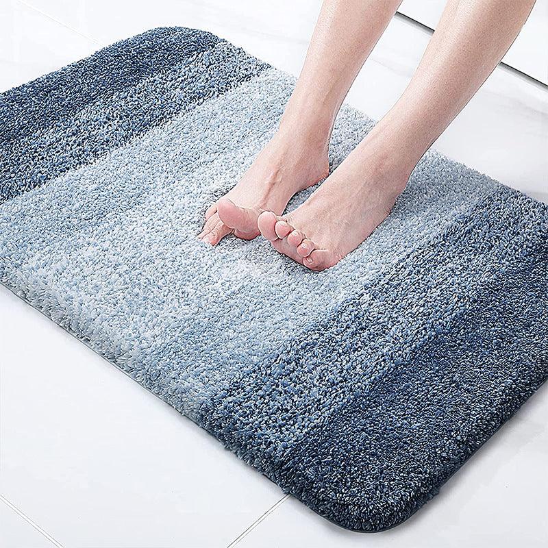Ultra-Absorbent Microfiber Bathroom Mat Set: Stylish, Non-Slip, and Machine Washable
