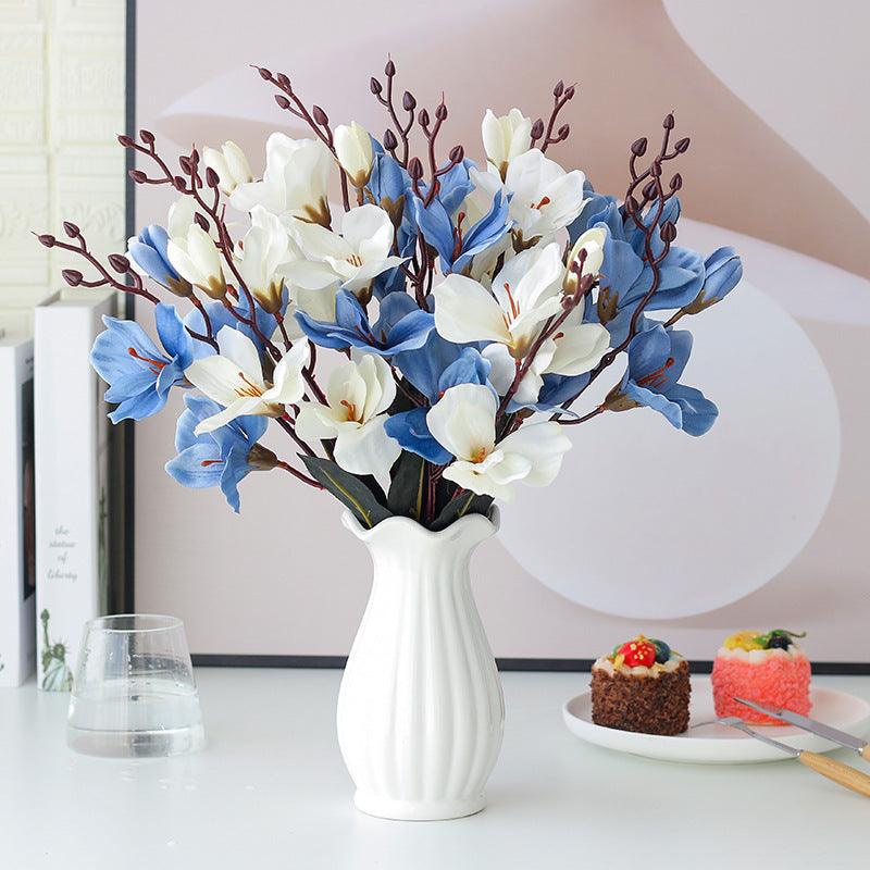 Magnolia Silk Flower Arrangement - Premium Home Decor and Wedding Photography Props