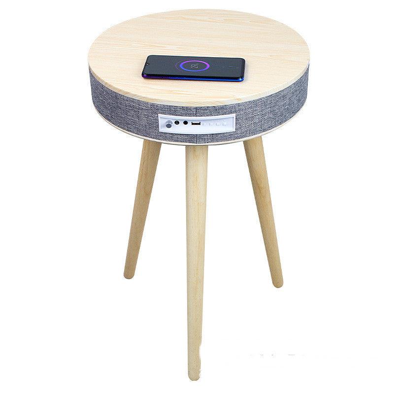Wireless Charging Marble Coffee Table with Bluetooth Speaker