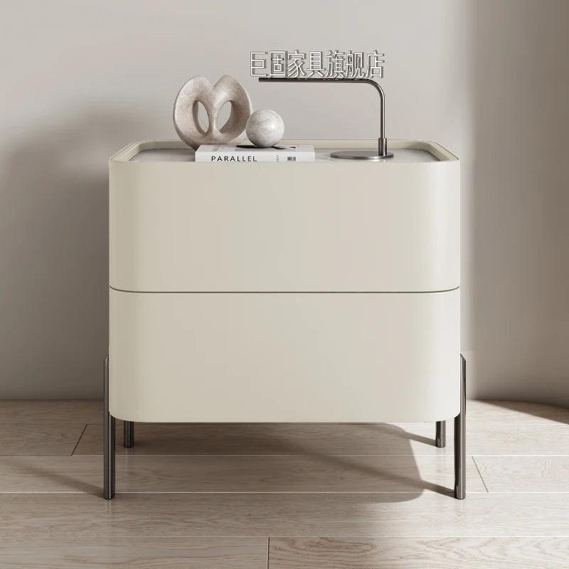 Nightstand with Modern Design and Storage Drawers for Bedroom