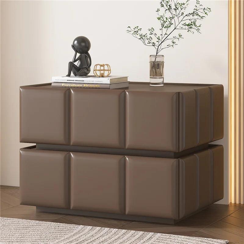 Compact White Bedside Nightstand with Drawer - Modern Design and Storage Space