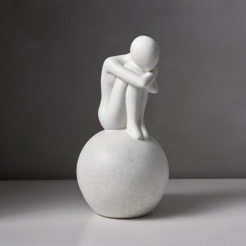 Nordic Home Decor Abstract Figure Statue Love Sculpture - Elegant Tabletop Decoration