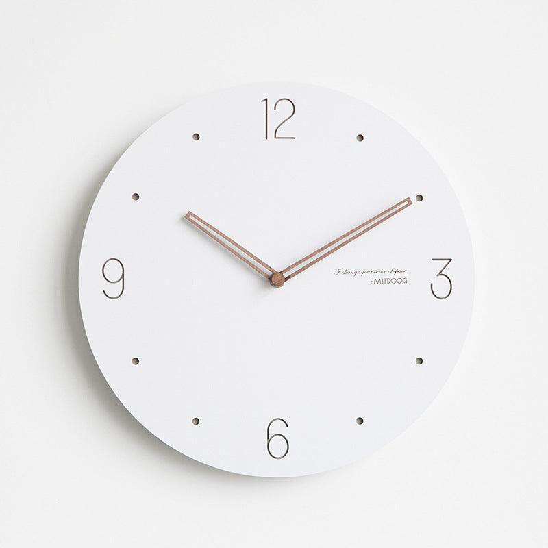 Modern Scandinavian Wooden Wall Clock with Suzuki Movement - 12 Inch Diameter