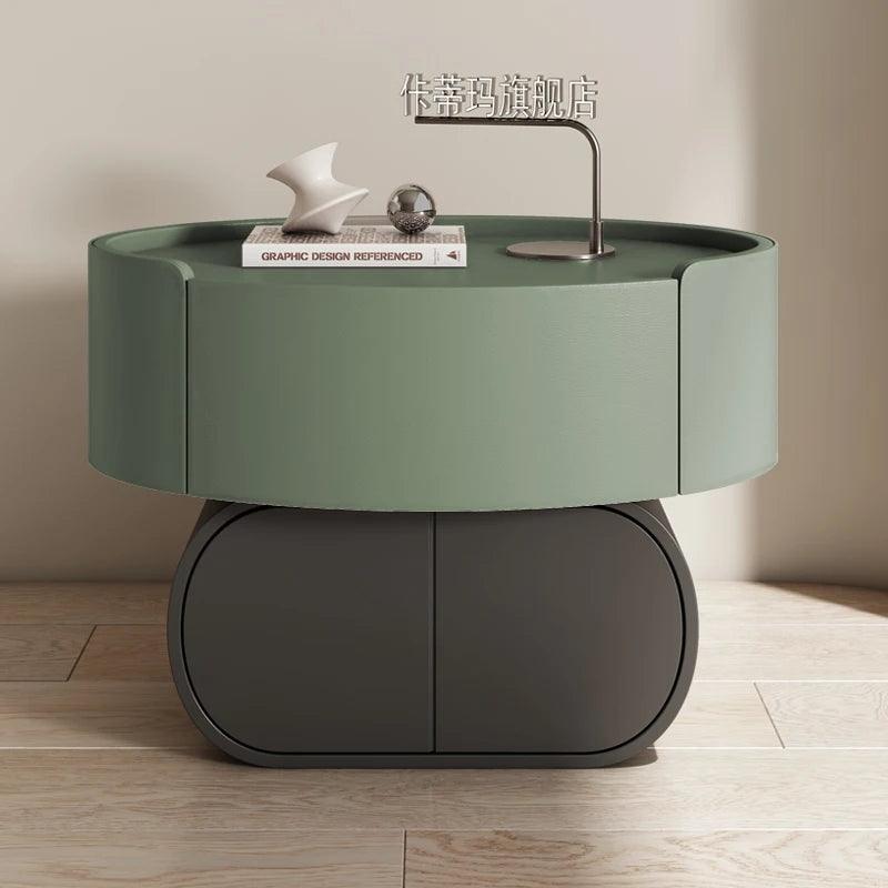 Luxury Modern Bedroom Nightstand with Drawers and Artistic Design