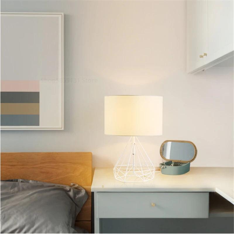 Nordic Retro Gold Geometric Table Lamp