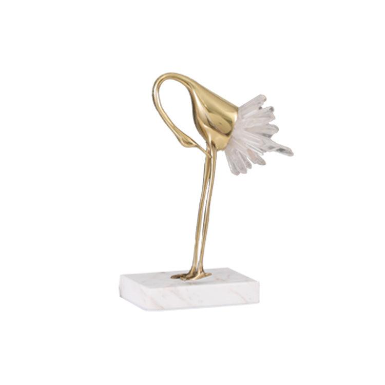 Elegant Crystal Crane Figurine for Home Decor