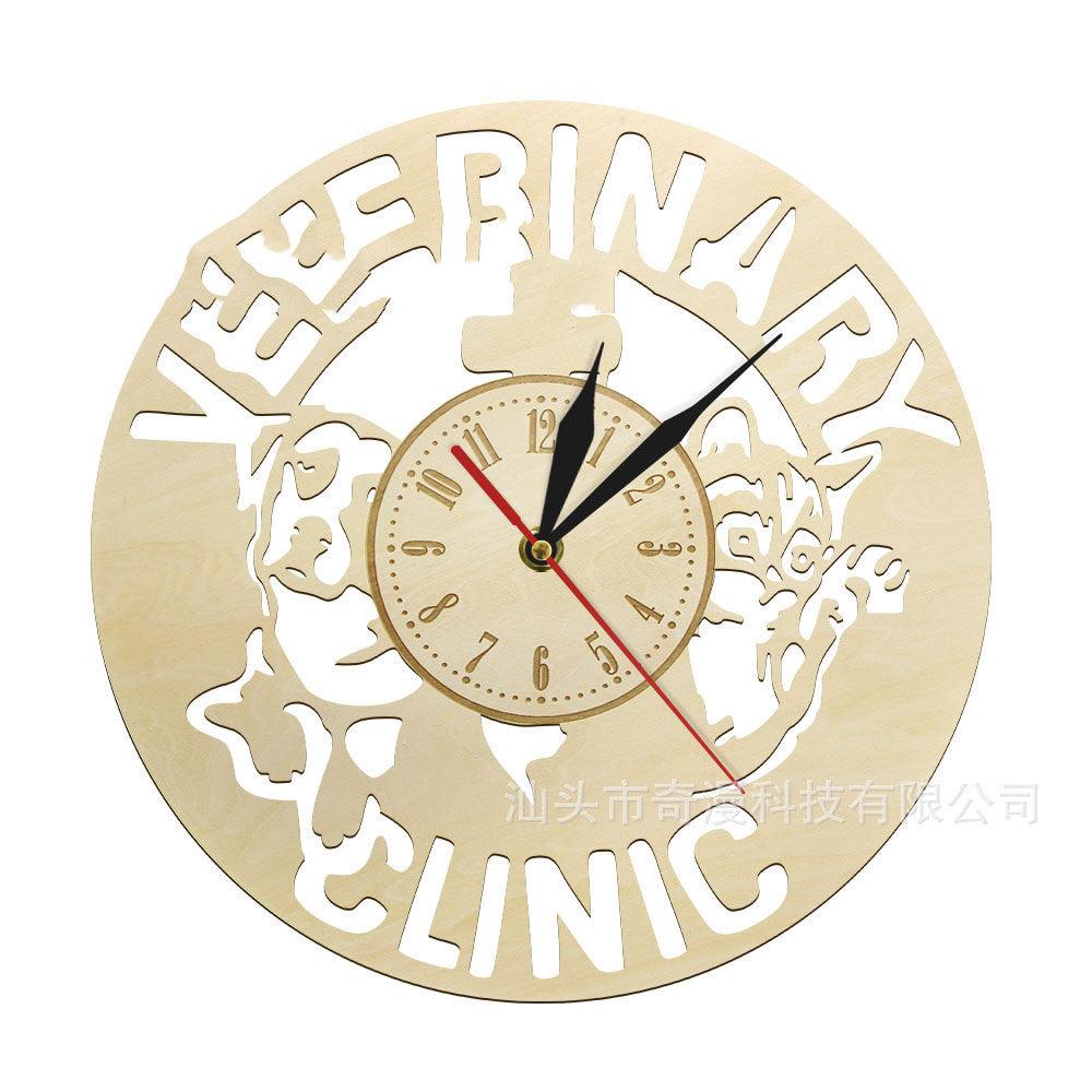 Modern Nordic Wooden Wall Clock 12" Round Decorative Quartz Clock