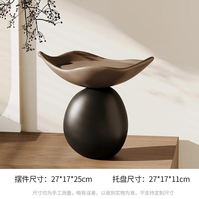 Serenity Orb Storage Sculpture - Abstract Desktop Decor