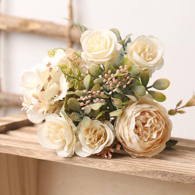 Autumn Bliss Silk Rose Home Decor Accent