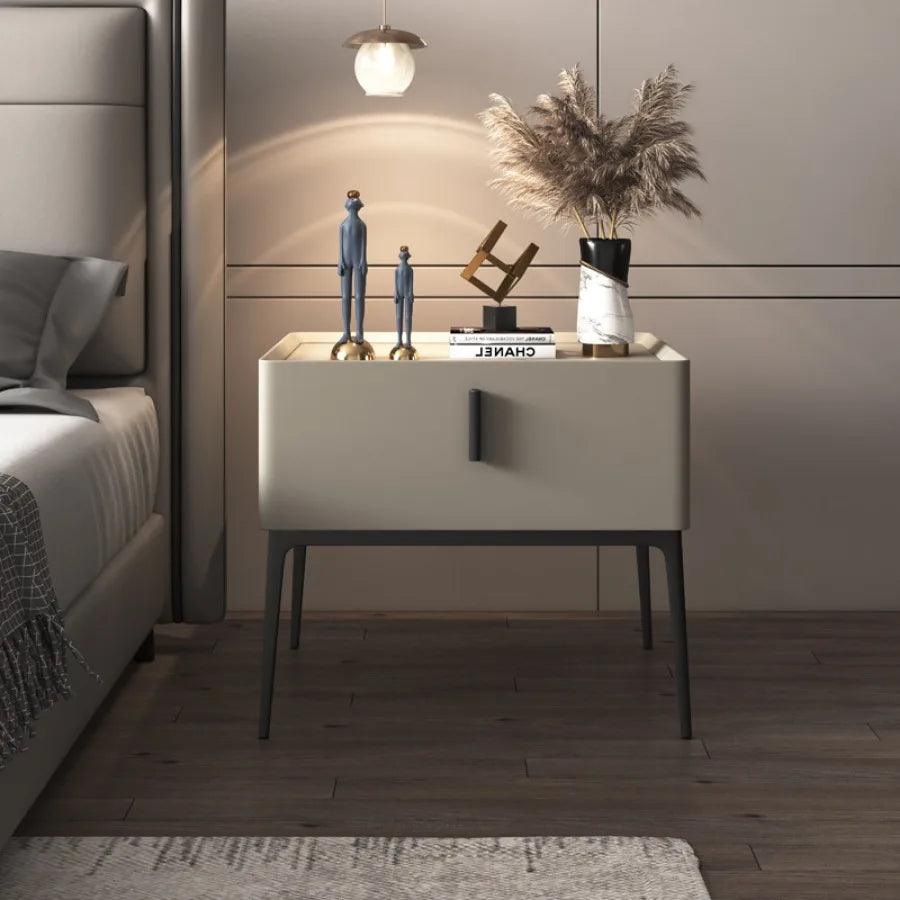 Nordic Style Minimalist Nightstands Set for Bedroom - Wooden Drawer Organizers
