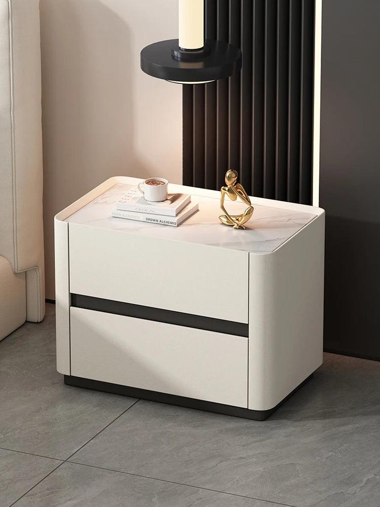 Luxury Italian Design Nightstands with Drawer - Stylish Bedside Tables for Bedroom